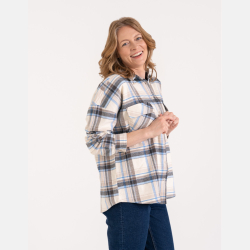 Koszula damska w kratę OVERSIZE 100% bawełna luźna MORAJ
